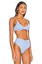 view 2 of 5 HAUT DE MAILLOT DE BAIN INEZ in Seine Blue Snake Texture
