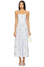 view 1 of 4 Sarv Maxi Dress in Baby Blue & White