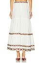 view 4 of 6 Carnation Ruffle Skirt in Ivory & Red
