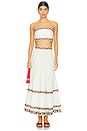 view 5 of 6 Carnation Ruffle Skirt in Ivory & Red
