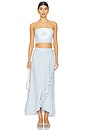 view 5 of 6 Golestan Ruffle Skirt in Blue