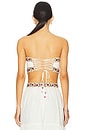 view 3 of 4 Carnation Crop Top in Ivory & Red