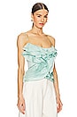 view 2 of 4 Ruffled Organza Corset Top in Mint