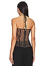 view 3 of 4 Lace Halter Neck Corset Top in Black