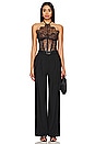 view 4 of 4 Lace Halter Neck Corset Top in Black