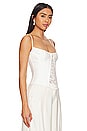 view 2 of 4 Linen And Lace Bustier Top in White