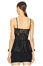 view 3 of 4 PEPLUM BUSTIER 탑 in Black