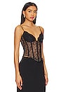 view 2 of 4 Lace Bustier Top in Black