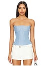 view 1 of 4 Bustier Corset Top in Light Blue