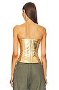 view 3 of 4 Strapless Corset Top in Gold