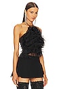 view 2 of 4 Backless Ruffle Top in Black