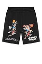 view 4 of 5 Looney Tunes Basketball Short in Black