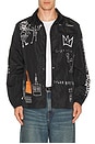 view 4 of 5 Basquiat King Pleasure Coach Jacket in Black