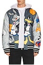 view 1 of 6 Space Jam Varsity Jacket in Grey