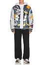 view 6 of 6 Space Jam Varsity Jacket in Grey