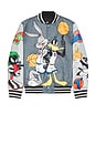 view 7 of 6 Space Jam Varsity Jacket in Grey