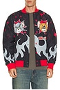 view 2 of 4 Tom & Jerry Varsity Jacket in Black