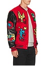 view 2 of 7 Keith Haring Varsity Jacket in Black & Red
