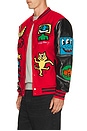 view 4 of 7 Keith Haring Varsity Jacket in Black & Red