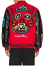 view 5 of 7 Keith Haring Varsity Jacket in Black & Red