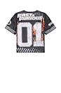 view 2 of 4 Fast & Furious Mesh Football Jersey in Black