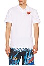 view 1 of 6 Keith Haring Heart Polo in White
