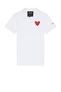 view 5 of 6 Keith Haring Heart Polo in White