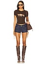 view 4 of 4 Wild Horses Baby Tee in Brown