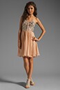 view 2 of 6 Camo Sequin Strapless Dress in Nude