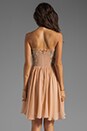 view 4 of 6 Camo Sequin Strapless Dress in Nude