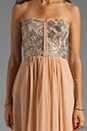 view 5 of 6 Camo Sequin Strapless Dress in Nude