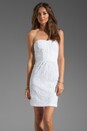 view 1 of 6 Eyelet Strapless Dress in White