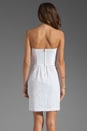 view 4 of 6 Eyelet Strapless Dress in White