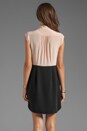 view 4 of 5 Sleeveless Collared Dress en Nude/Black in Nude & Black