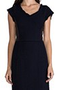 view 5 of 6 Tweed and Leather Shift Dress in Navy