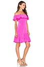 view 2 of 3 Off The Shoulder Silk Dress in Fuchsia