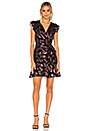 view 1 of 4 Faux Wrap Sleeveless Lurex Jacquard Dress in Black