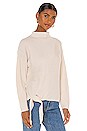 view 2 of 4 Long Sleeve Side Tie Sweater in Vanilla