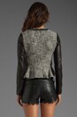view 3 of 5 Tweed & Leather Jacket in Pebble