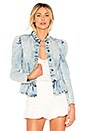 view 1 of 3 Denim Peplum Jacket in Nuage Wash