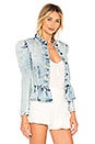 view 2 of 3 Denim Peplum Jacket in Nuage Wash