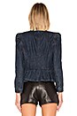 view 3 of 4 Denim Peplum Jacket in Dark Acid