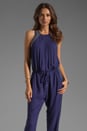 view 1 of 6 RUNWAY Sequin Jumpsuit in Navy