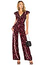 view 1 of 3 Jewel Velvet Jumpsuit in Plum Combo