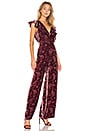 view 2 of 3 Jewel Velvet Jumpsuit in Plum Combo