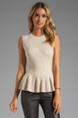 view 1 of 4 Ribbed Peplum in Nude