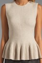 view 3 of 4 Ribbed Peplum in Nude