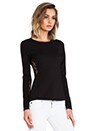 view 2 of 5 Long Sleeve Peplum Top in Black
