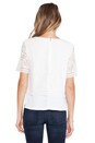 view 3 of 4 Lace Overlay Top in Chalk & Chalk
