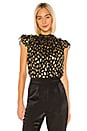 view 1 of 5 Sleeveless Leopard Metallic Top in Black Combo